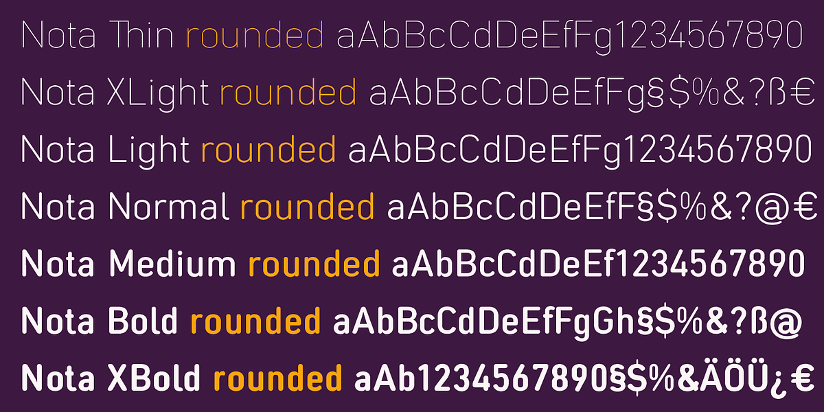 Nota-Rounded, a Sans Serif Font by Wiescher-Design (Photo 3 of 7)