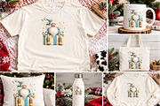 Whimsical Holiday Gnome on Gift, a Seasonal Illustration by Printable Design Store (Thumbnail 2 of 3)