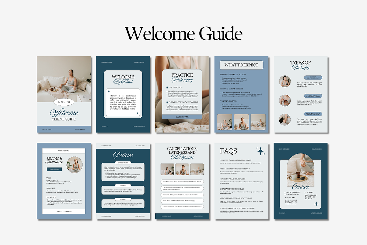 Therapy Onboarding Forms, a Stationery Template by Anna Design Studio (Photo 4 of 9)