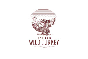 Vintage Turkey Bird Logo