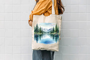 Watercolor Forest Landscape Clipart, a Seasonal Illustration by CreationArt (Thumbnail 7 of 7)