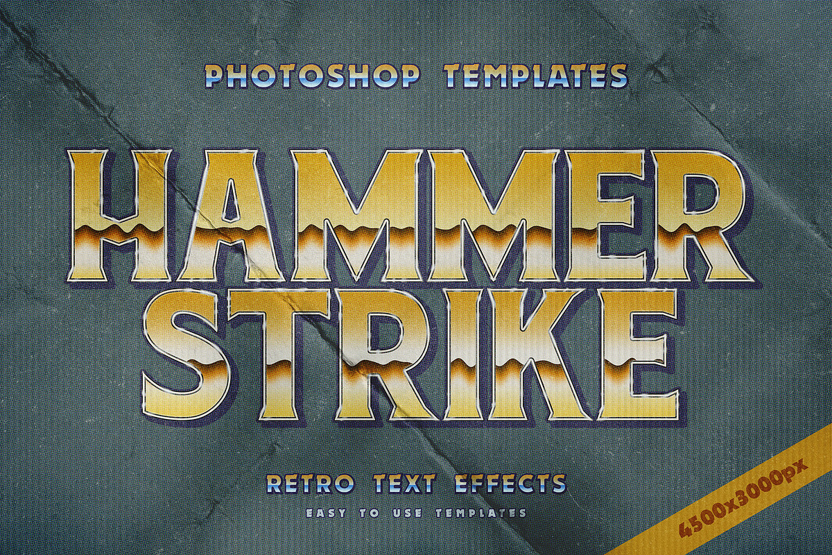 Retro Sci-Fi Metal Text Effects, a Layer Style Add-On by Andrew Skoch Design (Photo 4 of 9)
