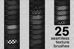 25 Procreate Texture Brushes Set