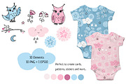Cute baby owls and nursery patterns, a Pattern Graphic by Jermolina Mockups (Thumbnail 5 of 7)