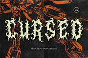 CS Cursed – Black Metal Font, a Blackletter Font by Craft Supply Co. (Thumbnail 1 of 8)