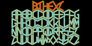 Bihext, a Font by Ingrimayne Type