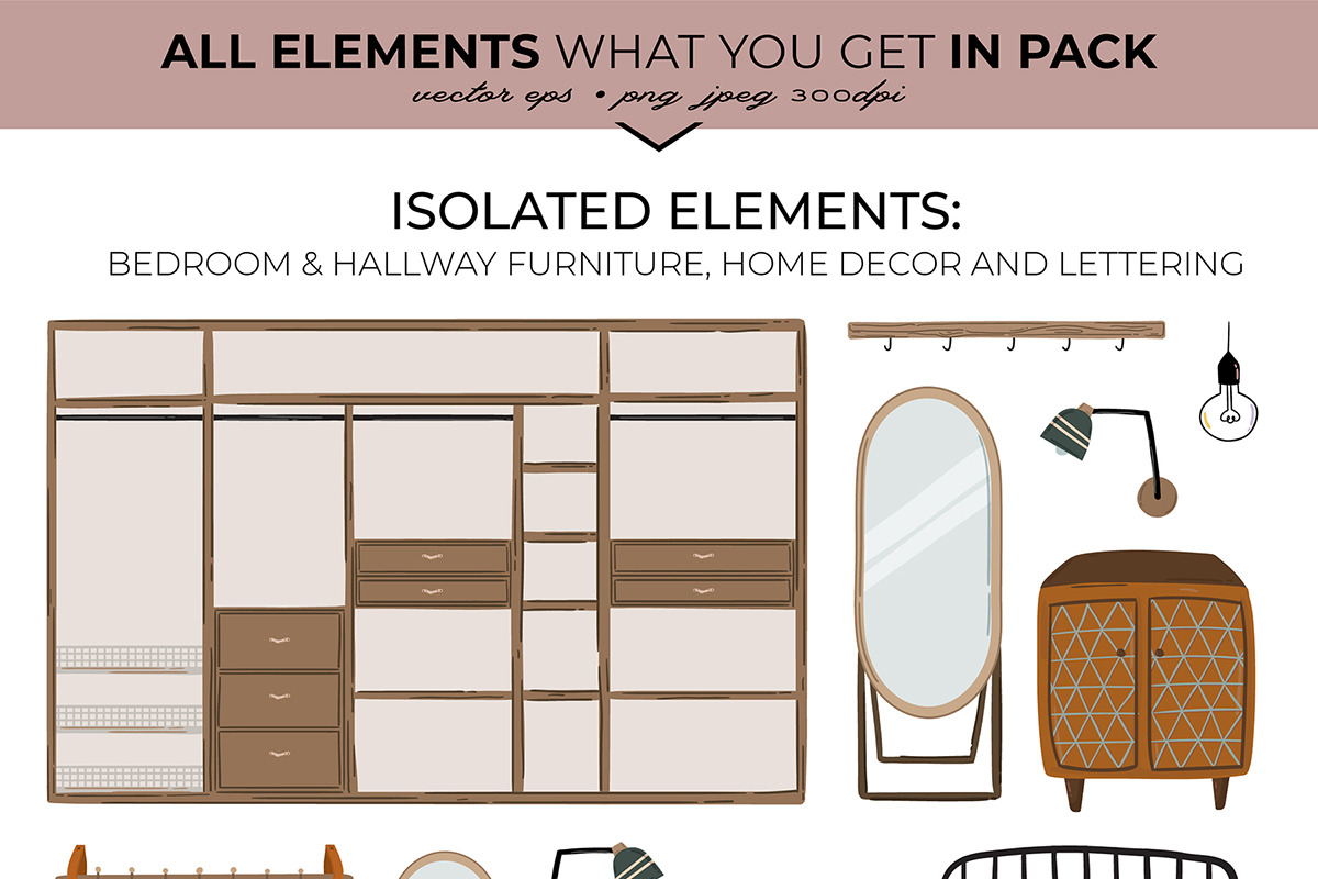 Home INTERIOR & House DECOR BUNDLE, an Object Graphic by Ruslana Lubenets (Photo 13 of 41)