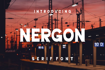 Nergon, a Serif Font by lelevien