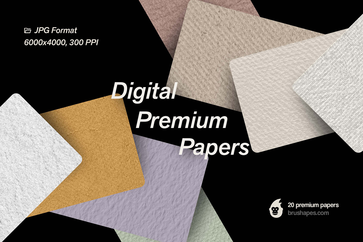20 Premium Hand-Made Paper Textures, a Texture Graphic by brushapes.com (Photo 3 of 10)
