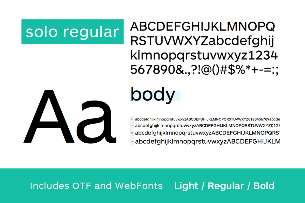 SOLO- Sans Serif Font Family preview 5