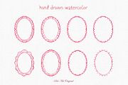 Bow Watercolor Red Frames, a Background Graphic by Solo Art Original (Thumbnail 4 of 9)