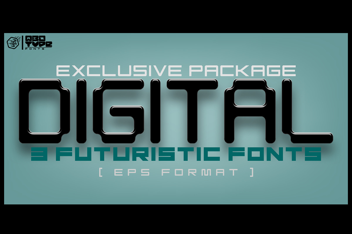 Digital (3-font pack), a Font by Qbotype Fonts (Photo 1 of 4)