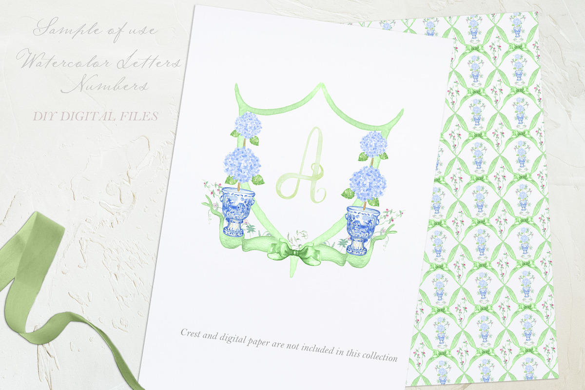 Script Wedding Monogram PNG Green, a Graphic by LABFcreations (Photo 3 of 3)