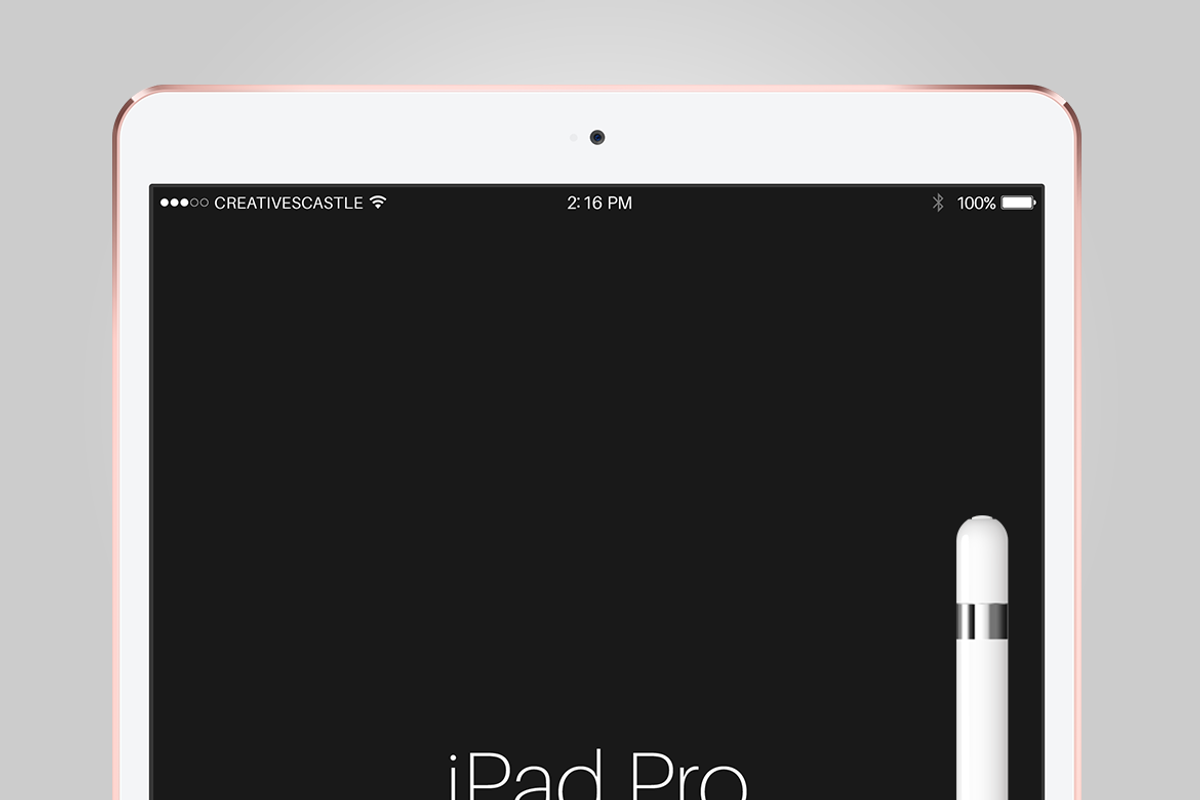 iPad Pro PSD Mockup with Pen, an iPad Mockup by CreativesCastle (Photo 2 of 5)