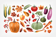 Autumn harvest textured elements, a Food Illustration by Good Studio (Thumbnail 2 of 9)