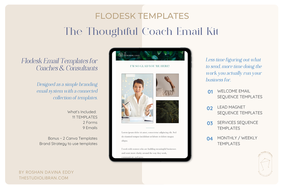 Thoughtful Coach Flodesk Email Kit, an Email Template by the Studio Libran (Photo 1 of 11)