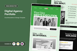 Contemporary Agency Portfolio Email, a Landing Page Template by twinstd
