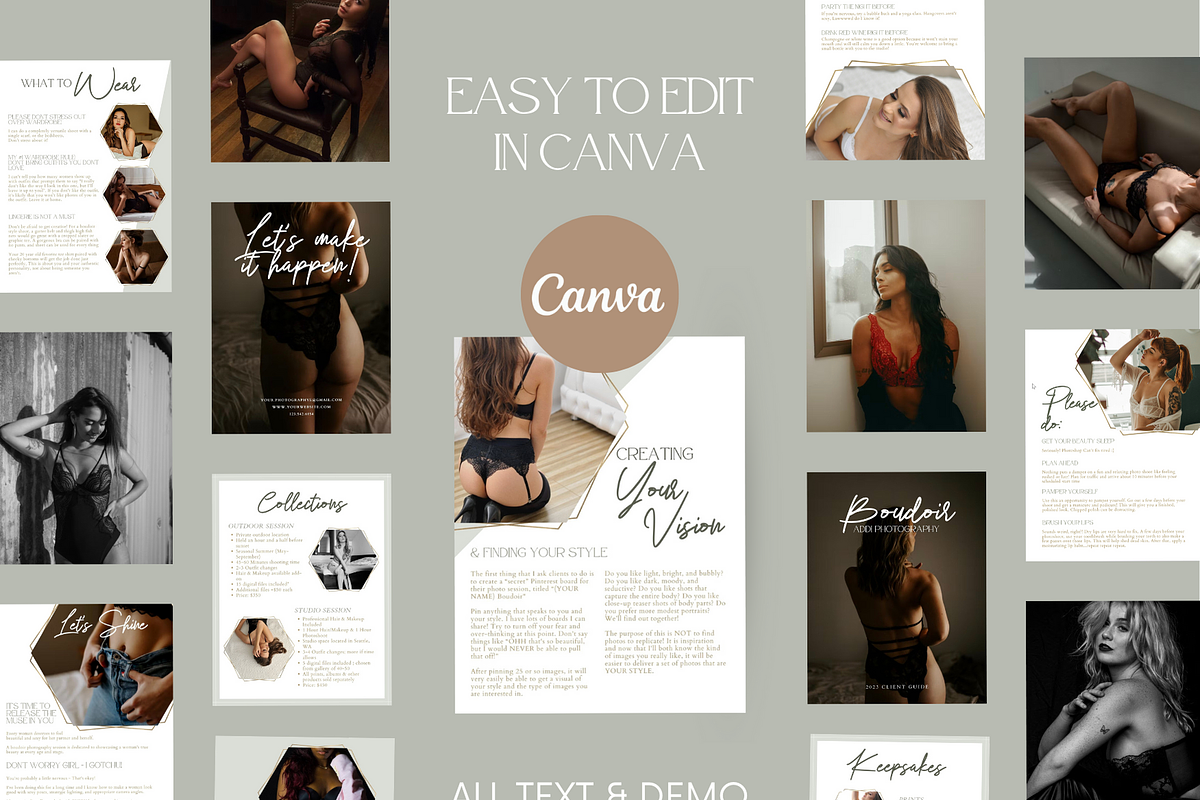 GOLD Boudoir Photography Guide, a Magazine Template by Signature Edits (Photo 4 of 11)