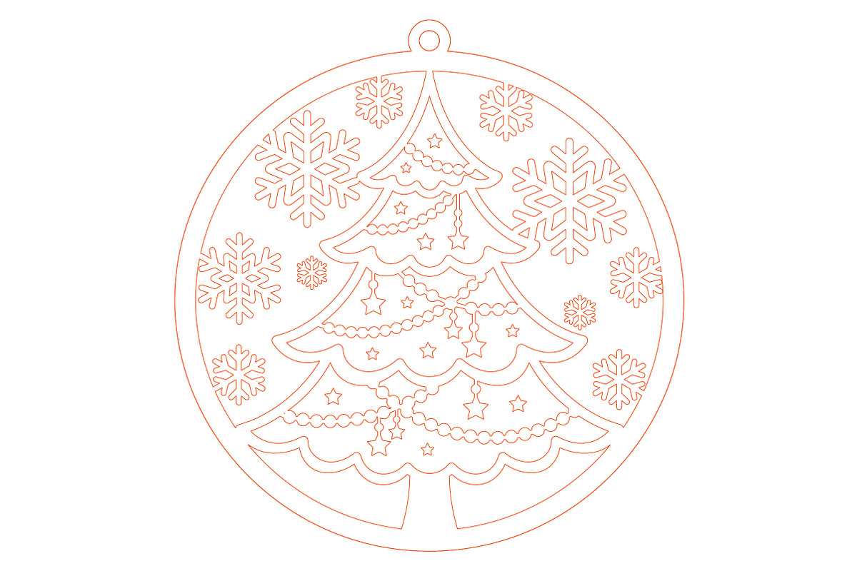 Christmas Tree Laser Cut Design SVG, a Decorative Illustration by Rose Art (Photo 2 of 3)