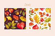 Autumn leaves. Watercolor collection, a Decorative Illustration by Ekaterina Mikheeva (Thumbnail 7 of 8)
