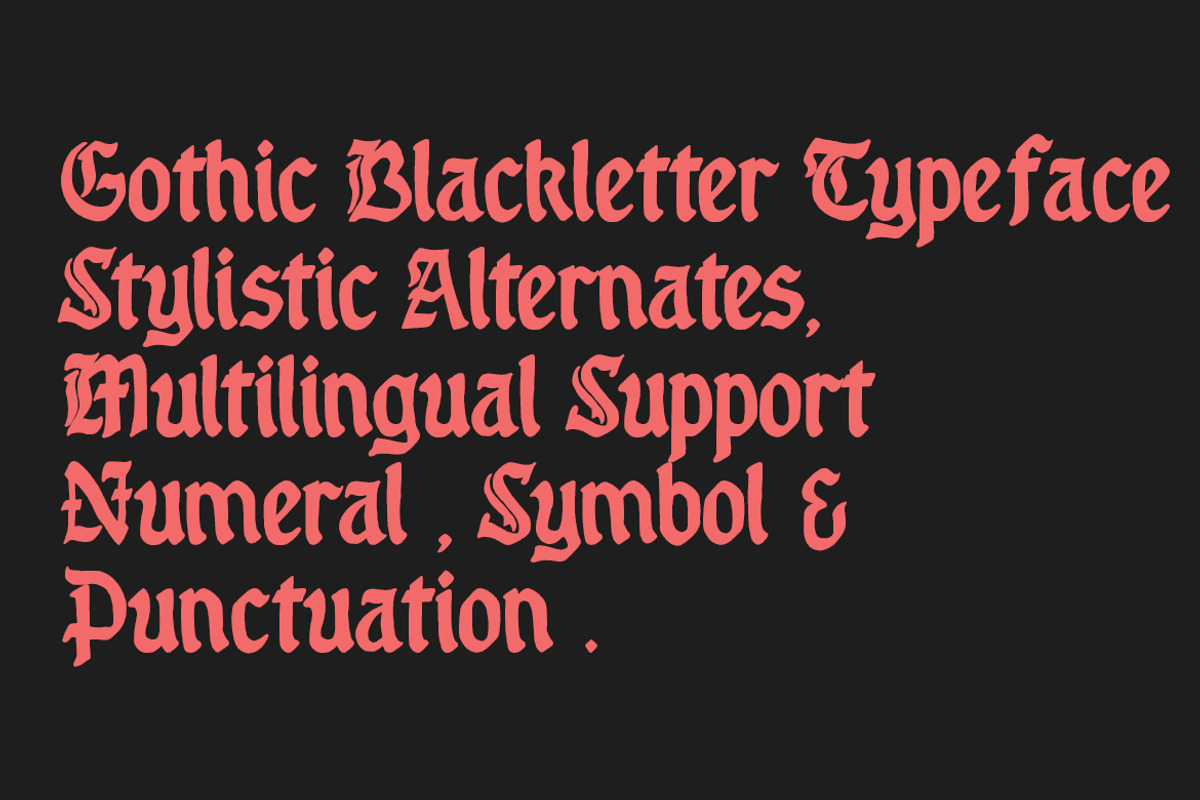 Fuscous – Bold Blackletter Typeface, a Font by Arendxstudio (Photo 11 of 12)