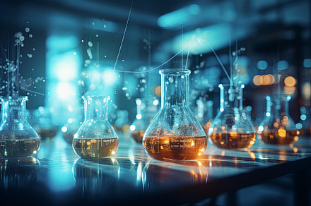 Lab chemistry or science research an, an Abstract Photo by Pixeness