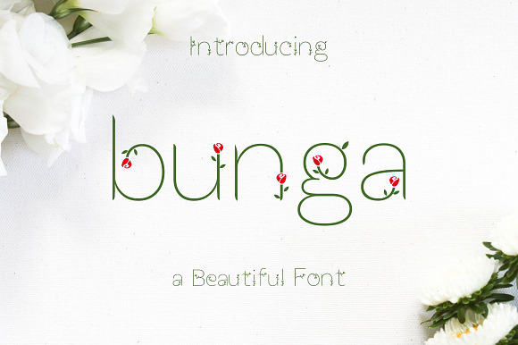 Bunga font preview 8