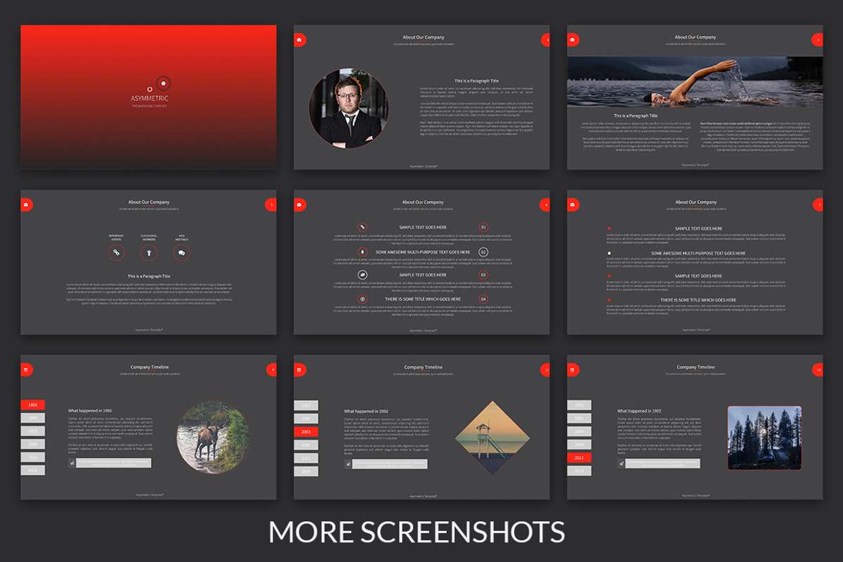 Asymmetric Powerpoint Template, a Presentation Template by PreFactory (Photo 3 of 5)