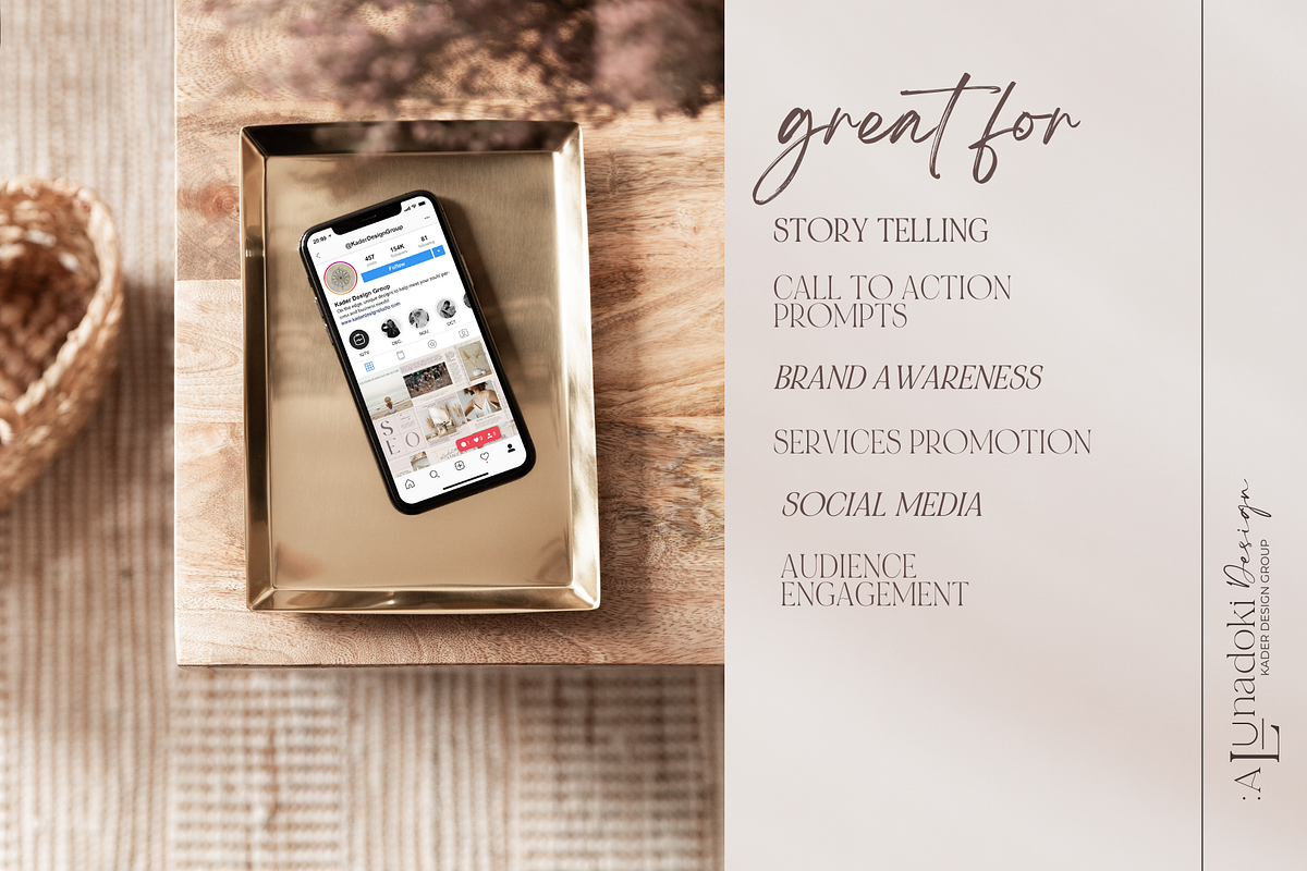 Modern Canva IG Feminine Template, a Social Media Template by ALunadoki Design (Photo 7 of 9)