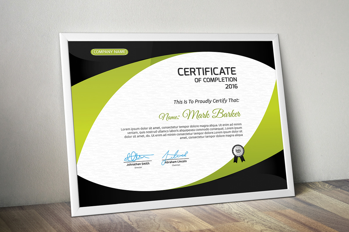 Certificate Word | PSD | AI, a Stationery Template by Curve Design (Photo 3 of 3)