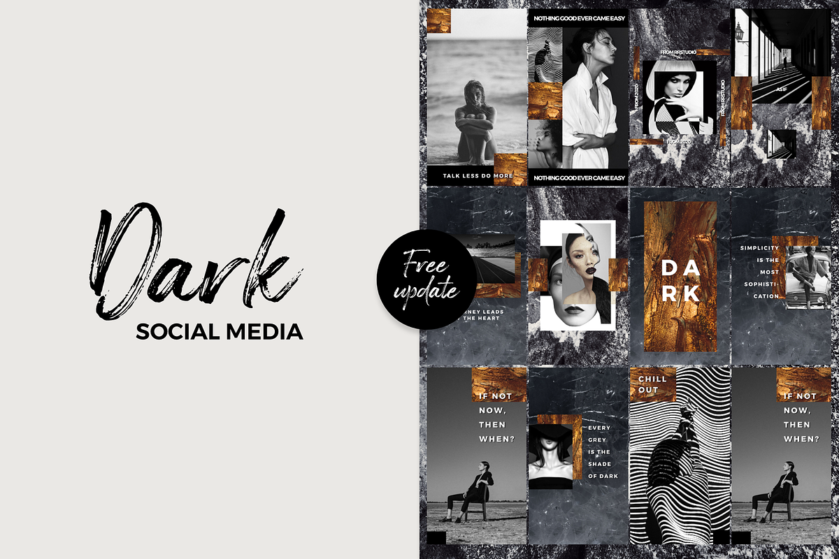 Dark Social Media Pack, a Social Media Template by RedRiver Studio (Photo 5 of 17)