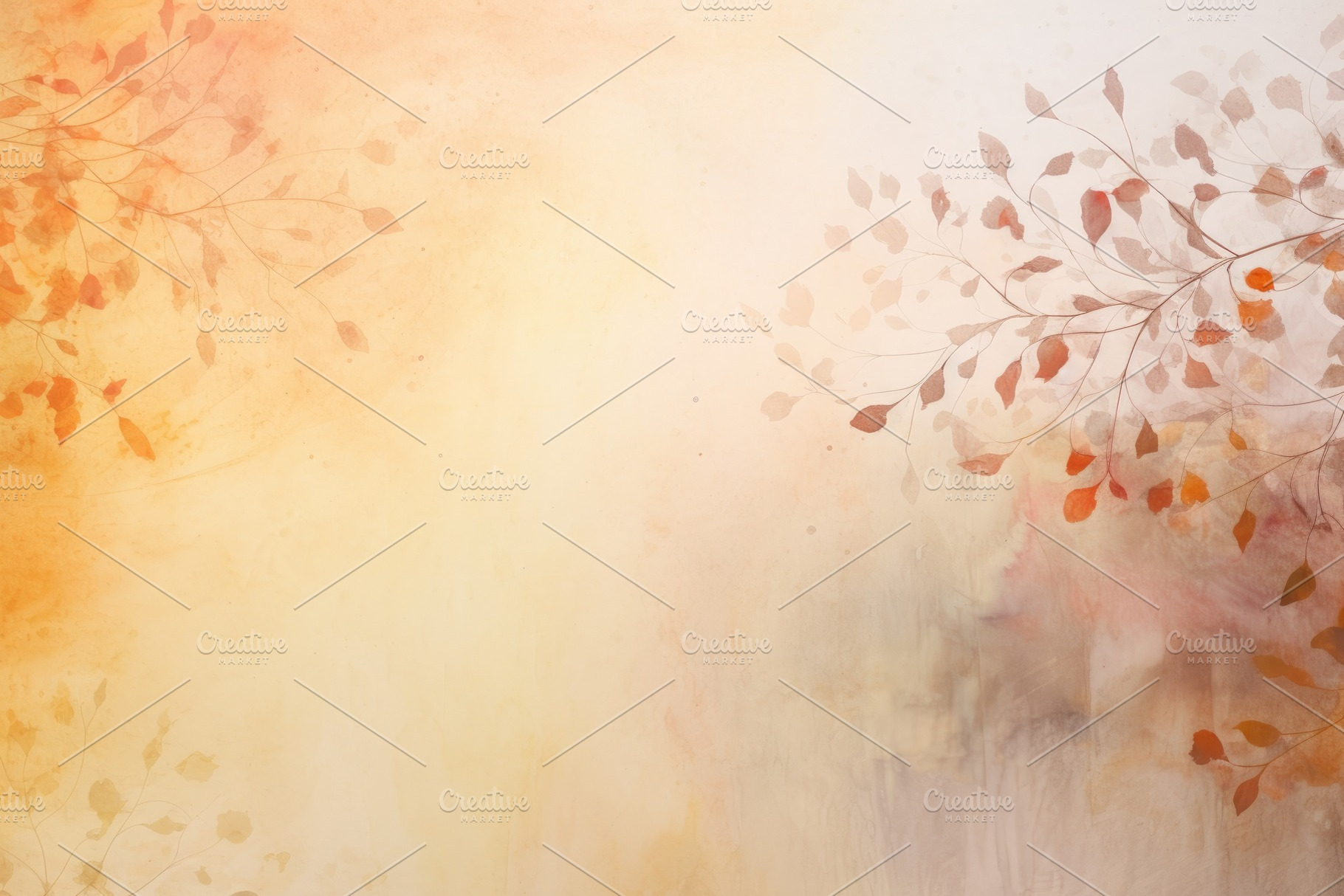 Autumn watercolor background with le, a Photo by Iftikhar Alam