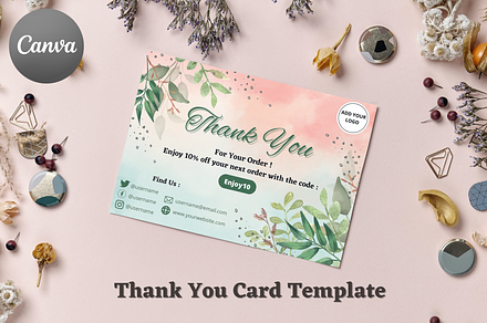 Thankyou Card Template, a Card Template by DesignTreasureID