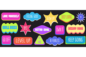 Bright y2k sticker set with, an Object Illustration by art PVP - market