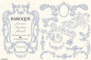 Baroque clip art elements vector, a Decorative Illustration by GrafikBoutique (Thumbnail 1 of 6)
