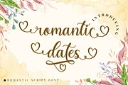 Romantic Dates - Love Font, a Script Font by PutraCetol Studio (Thumbnail 1 of 11)
