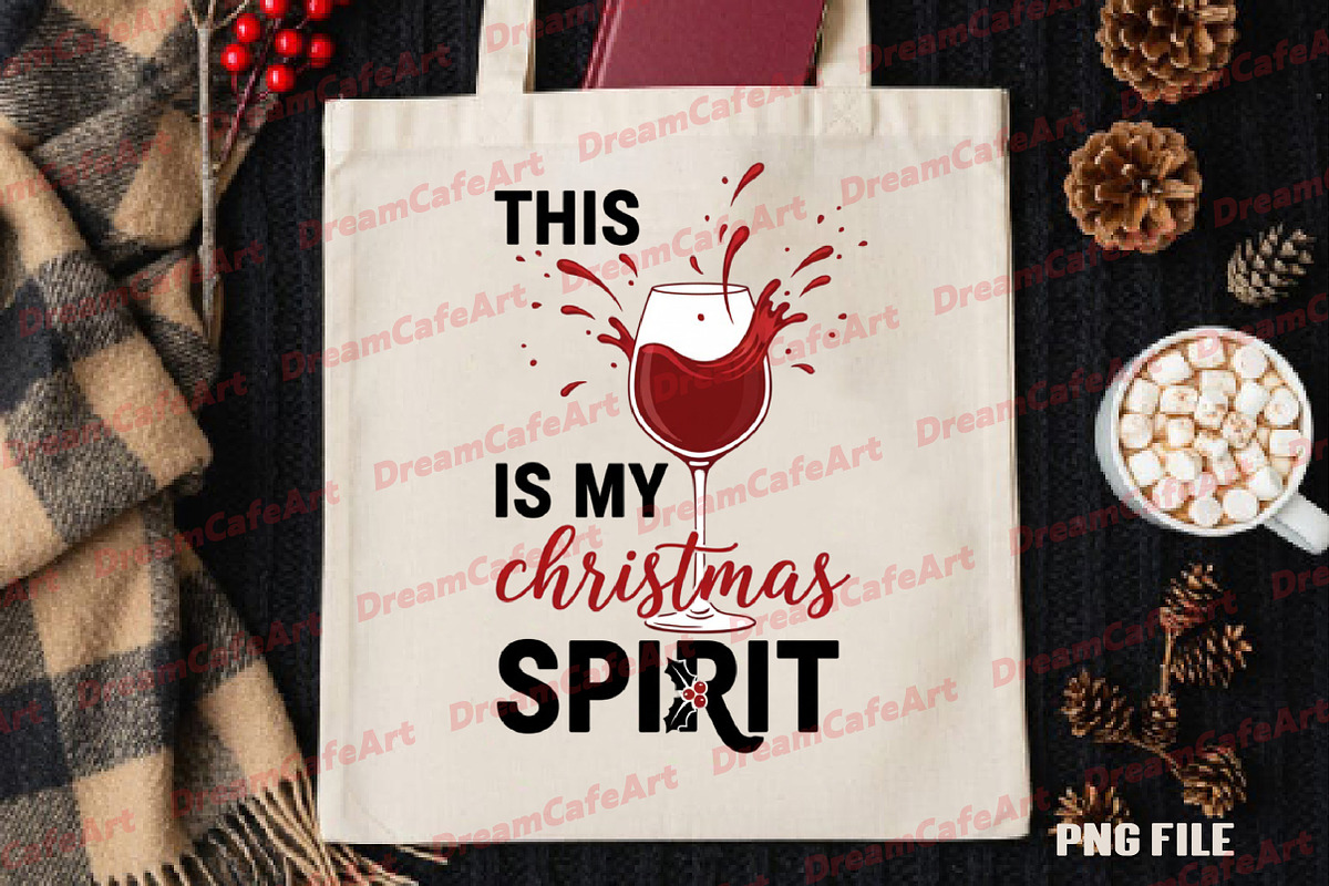 Christmas Wine Glasses PNG, an Illustration by DreamCafeArt (Photo 4 of 4)