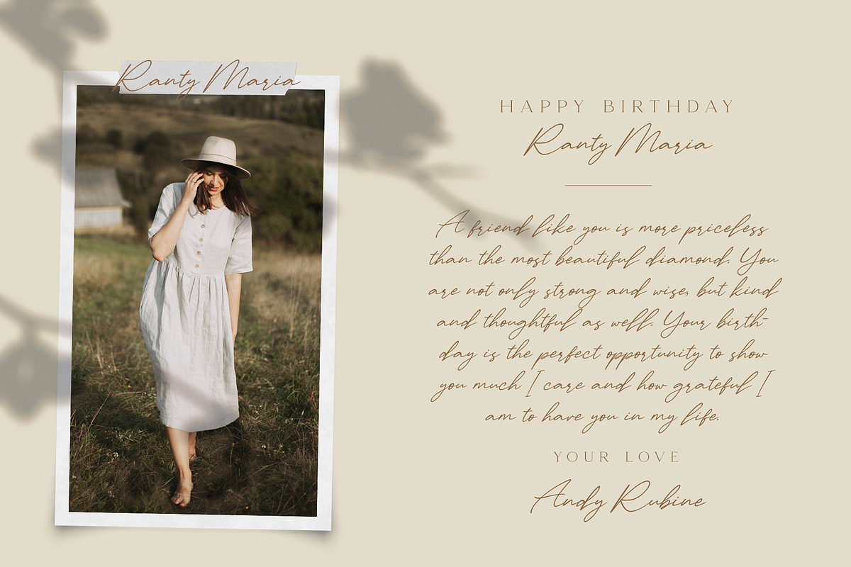 Audys - Elegant Script Font, a Script Font by Craft Supply Co. (Photo 2 of 9)