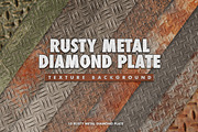 Rusty Metal Diamond Plate Texture, a Background Graphic by Pitchlook.Studio (Thumbnail 1 of 3)