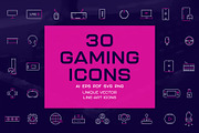 30 Gaming Icons, an Outline Icon by Likewise Design Co. (Thumbnail 1 of 4)