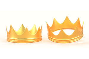 Golden Royal Crowns For King Or