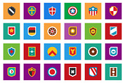 40 Shield Flat Icon Set, an Object Graphic by VectorCam (Thumbnail 1 of 3)