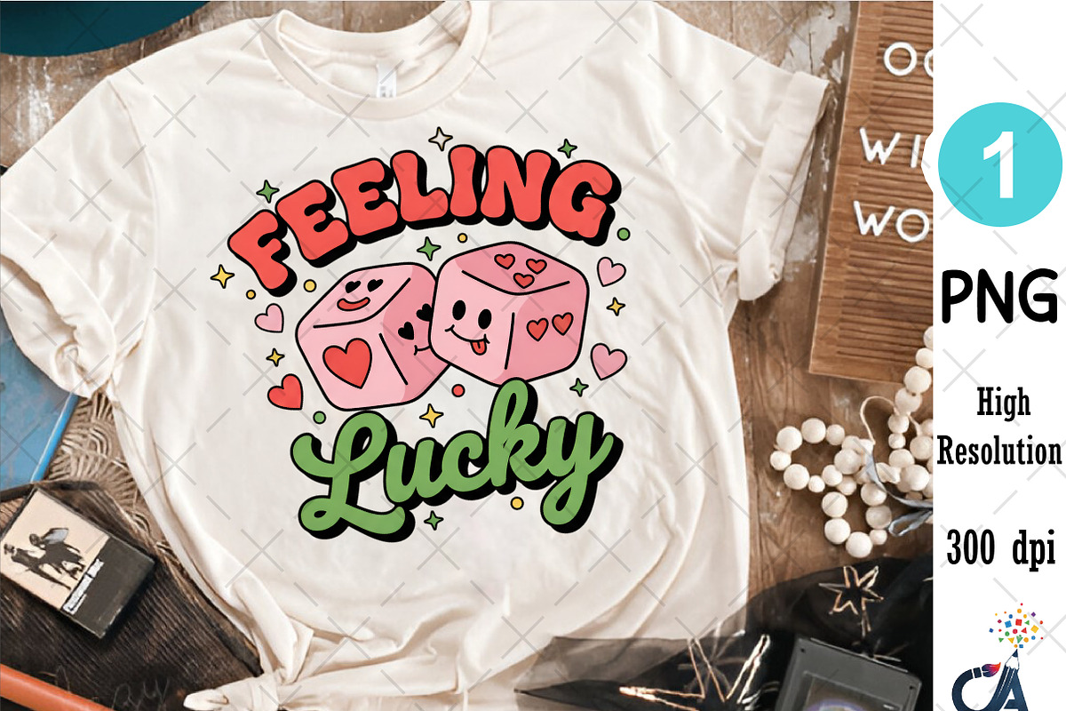 Feeling Lucky Valentine's Day Png, an Illustration by Creative Art (Photo 3 of 6)