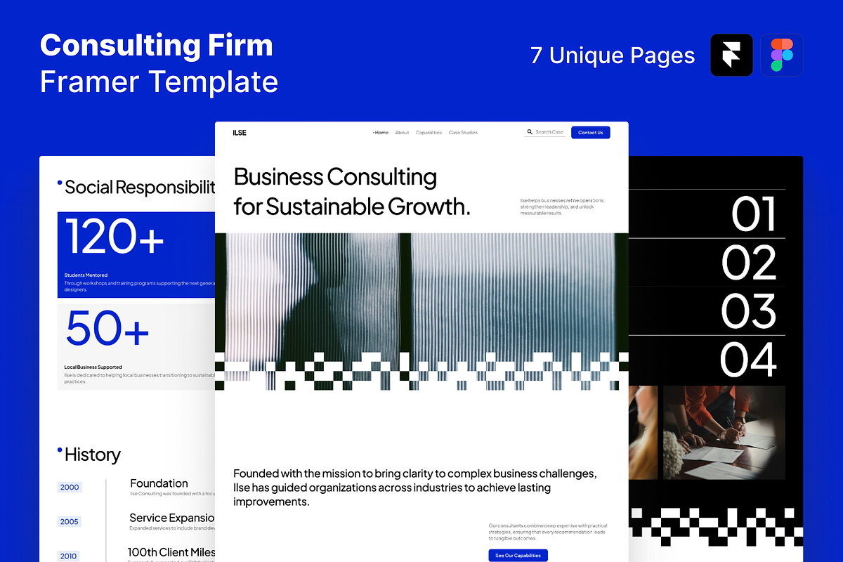 Consulting Firm Framer Template, an UI Kit Template by Rozepaars Design (Photo 1 of 4)