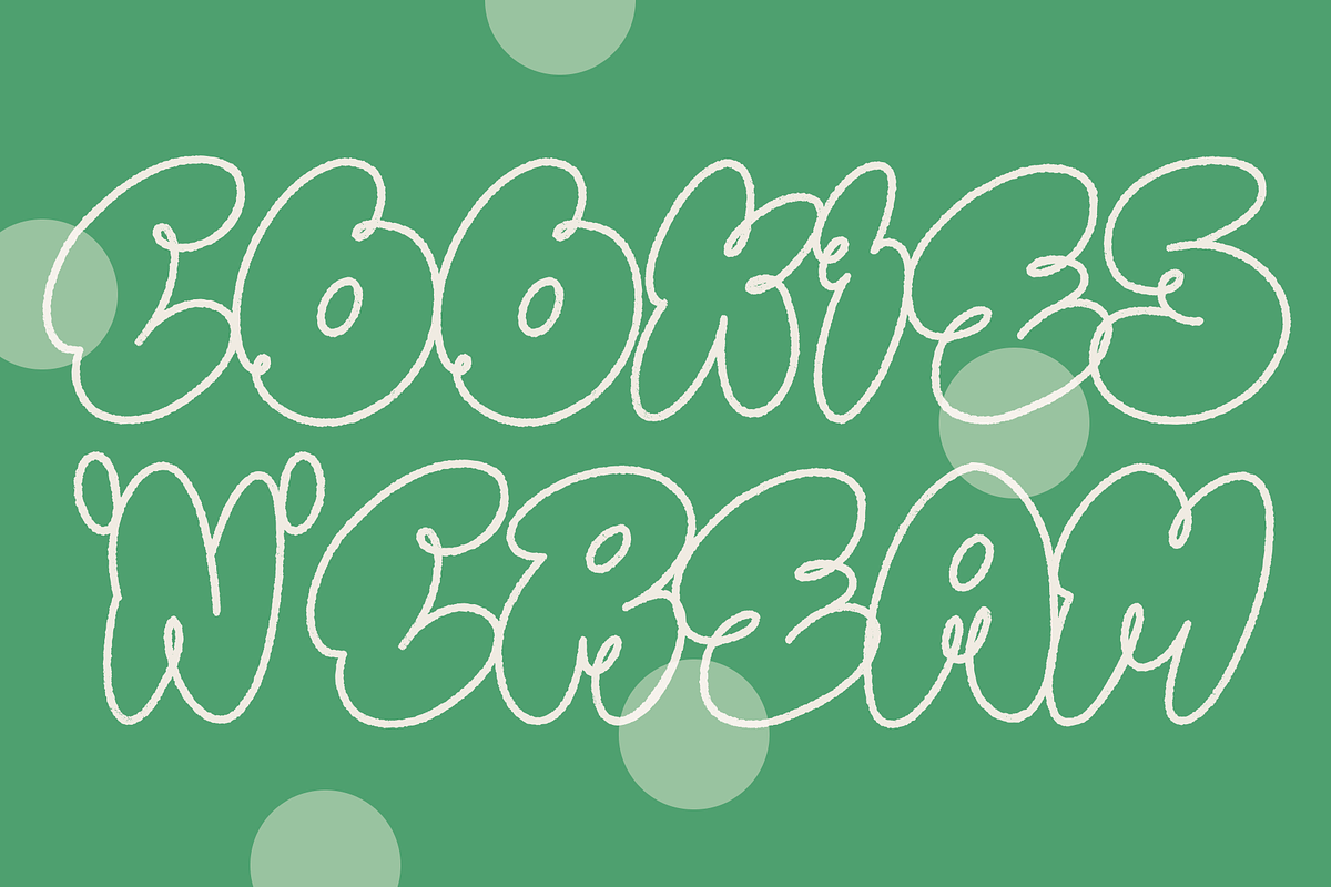 COOKIE — multilingual bubble font, a Handwritten Font by Studio Noppo (Photo 4 of 7)