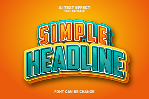 Simple Headline Text Effects Style.