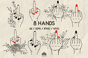 Middle finger Svg Png Eps, a Person Illustration by Skliarova (Thumbnail 1 of 4)