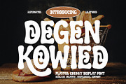 Degen Kowied Playful Chunky Font, a Sans Serif Font by Maulana Creative (Thumbnail 1 of 7)