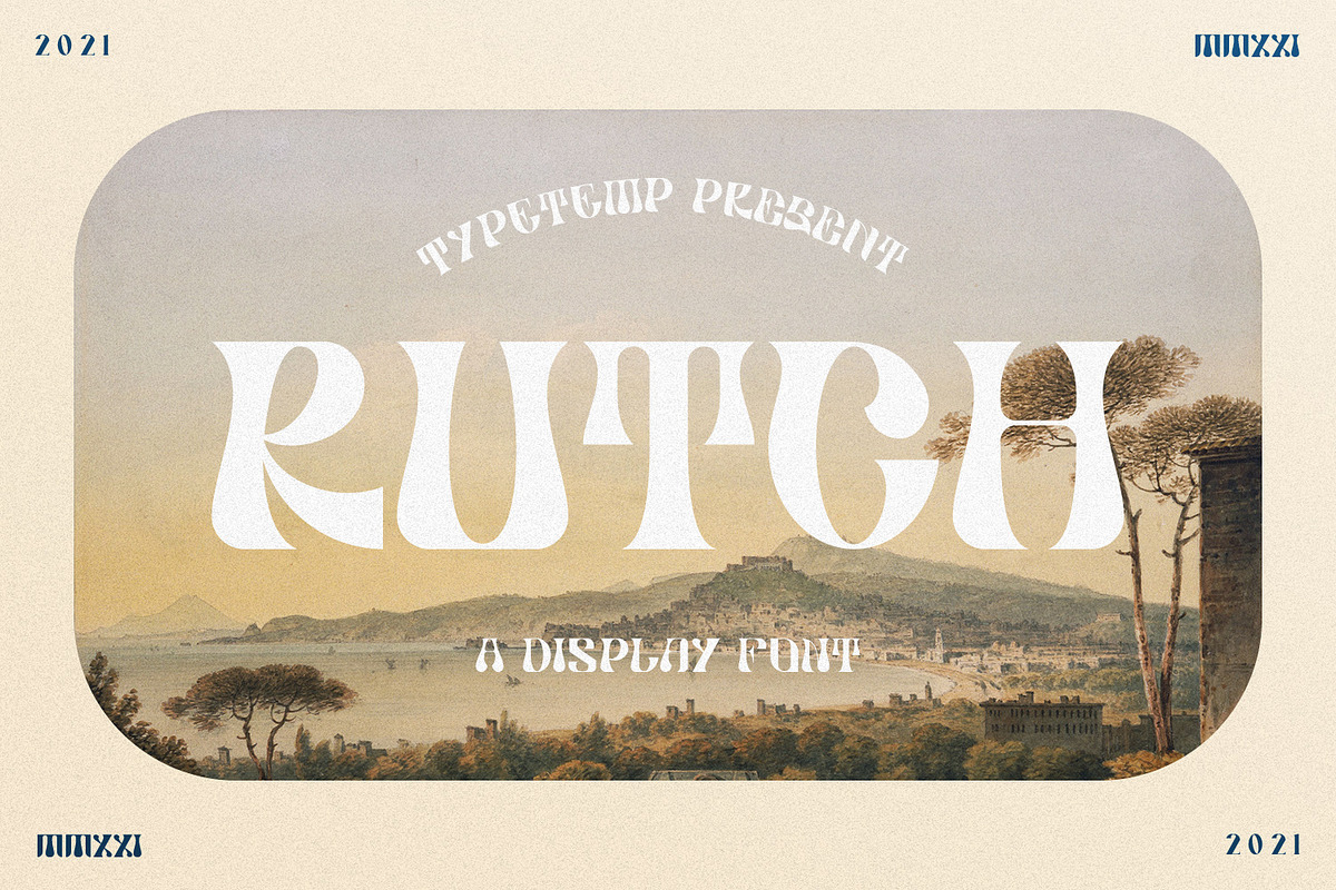 Rutch Display Font, a Serif Font by Typetemp Studio (Photo 1 of 17)