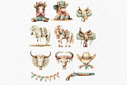 Cowgirl watercolor clipart, a Person Illustration by MyLittleMeow (Thumbnail 5 of 7)